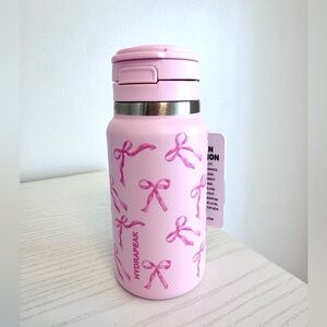 HydraPeak Pink Ribbon Stainless Water Mini Bottle, 7 oz